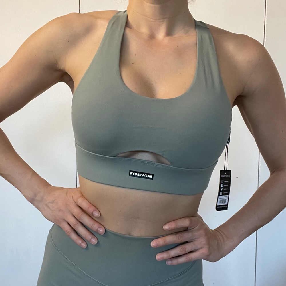 Ryderwear Racer Back Sports Bra Khaki